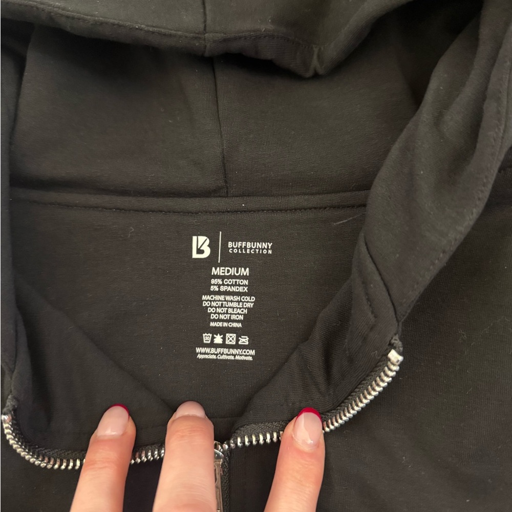 BuffBunny Basic Cropped Zip-Up Hoodie - image 2